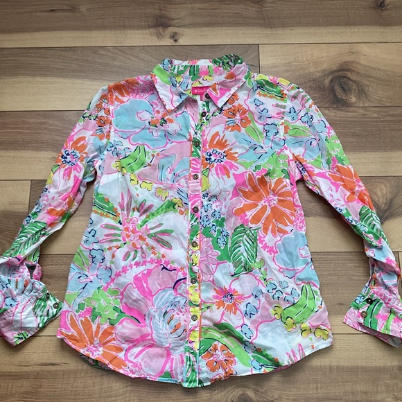 Lilly Pulitzer X Target Nosey Posey Floral Blouse - Picture 3 of 9